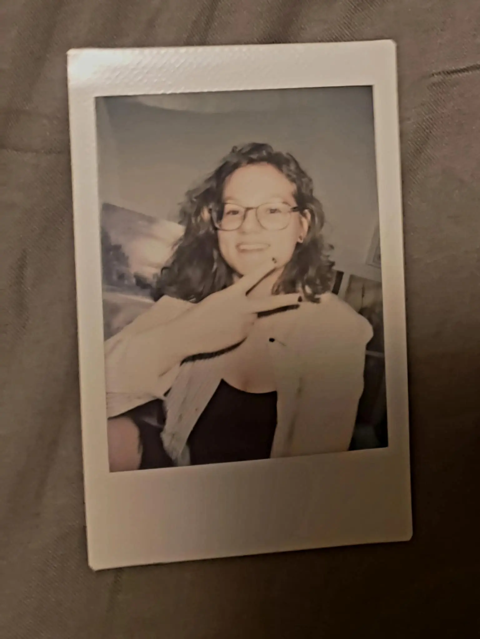 Polaroid picture of Courtney Mann